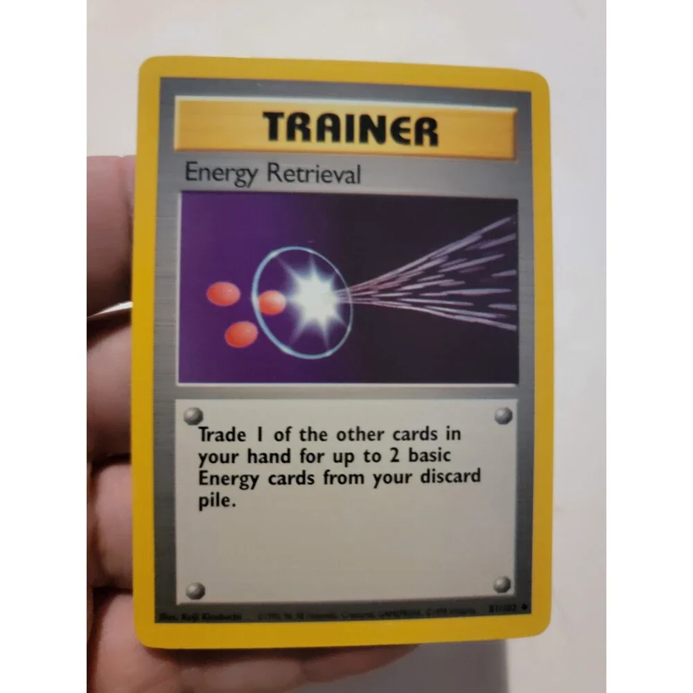 Pokemon TCG Card Vintage 1999 WOTC Game Freak Nintendo Trainer Energy Retrieval
